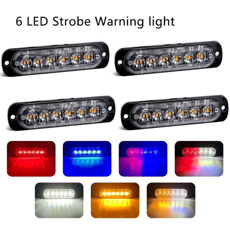 Sos Light Strobe - 6 Led Strobe Light Flashing Grille
