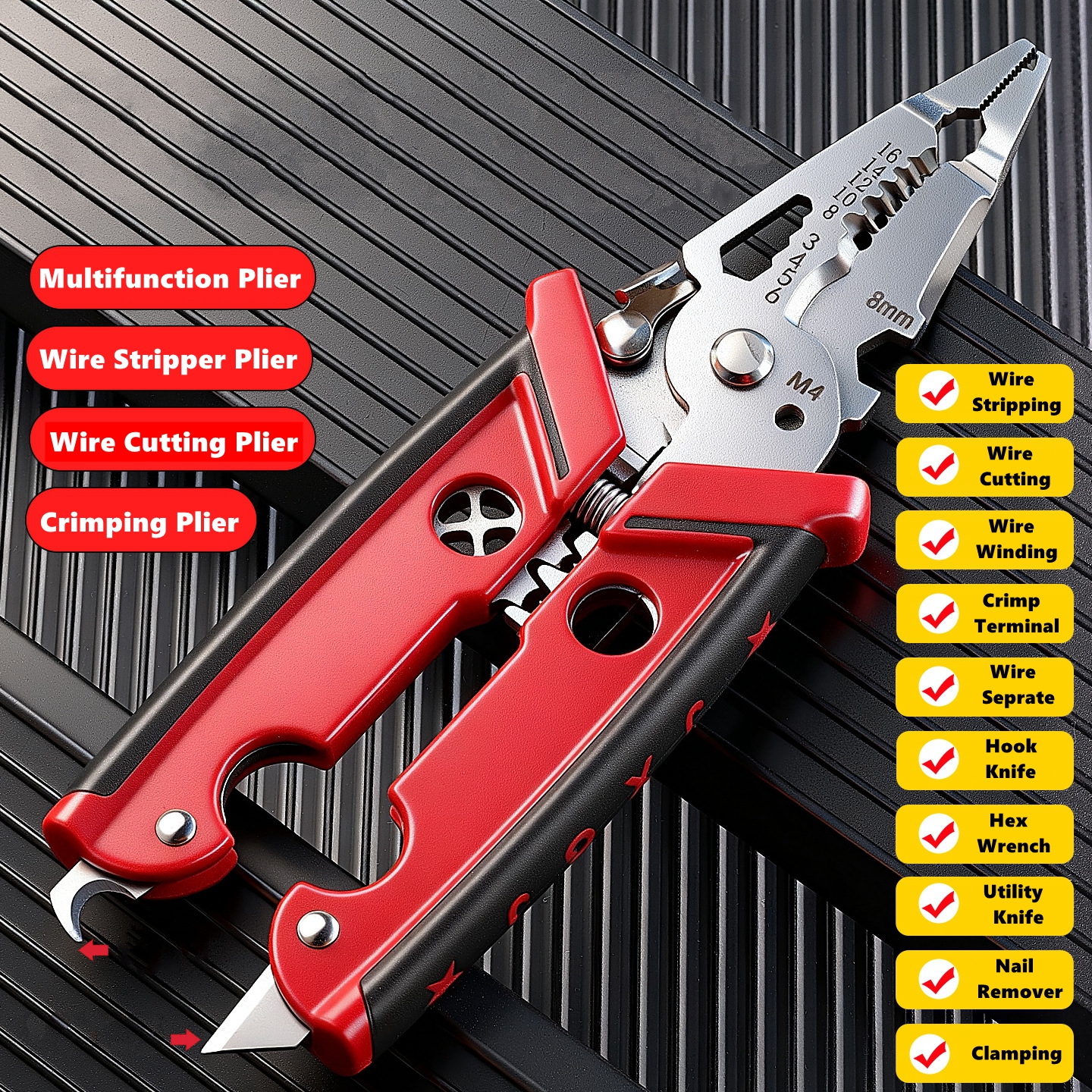 Multi Tool Plier - 18 in 1 Electrician Pliers Multifunctional