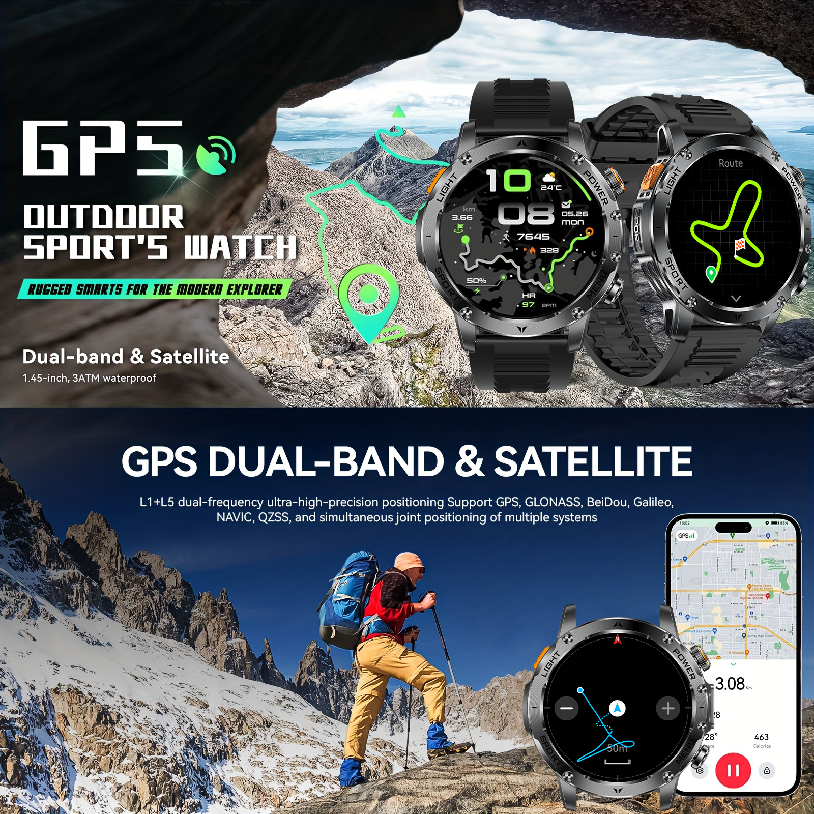 2025 New GPS Outdoor Sports Sm - Compass Lensatic recensie en prijs