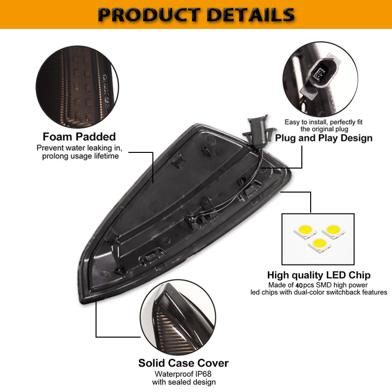 LED Dynamic Turn Signal Light  - Signal Panel Orange recensie en prijs