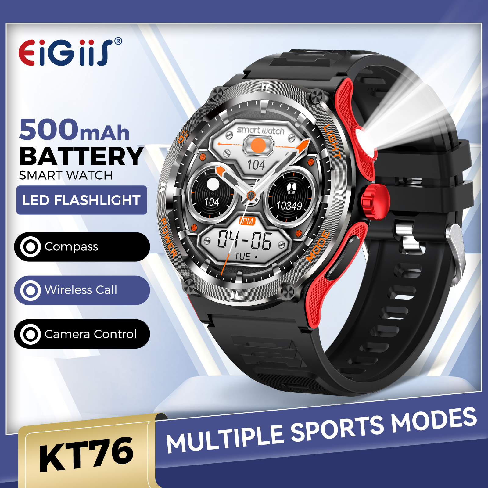 EIGIIS Smart Watch 3ATM Waterp - Compass Lensatic recensie en prijs