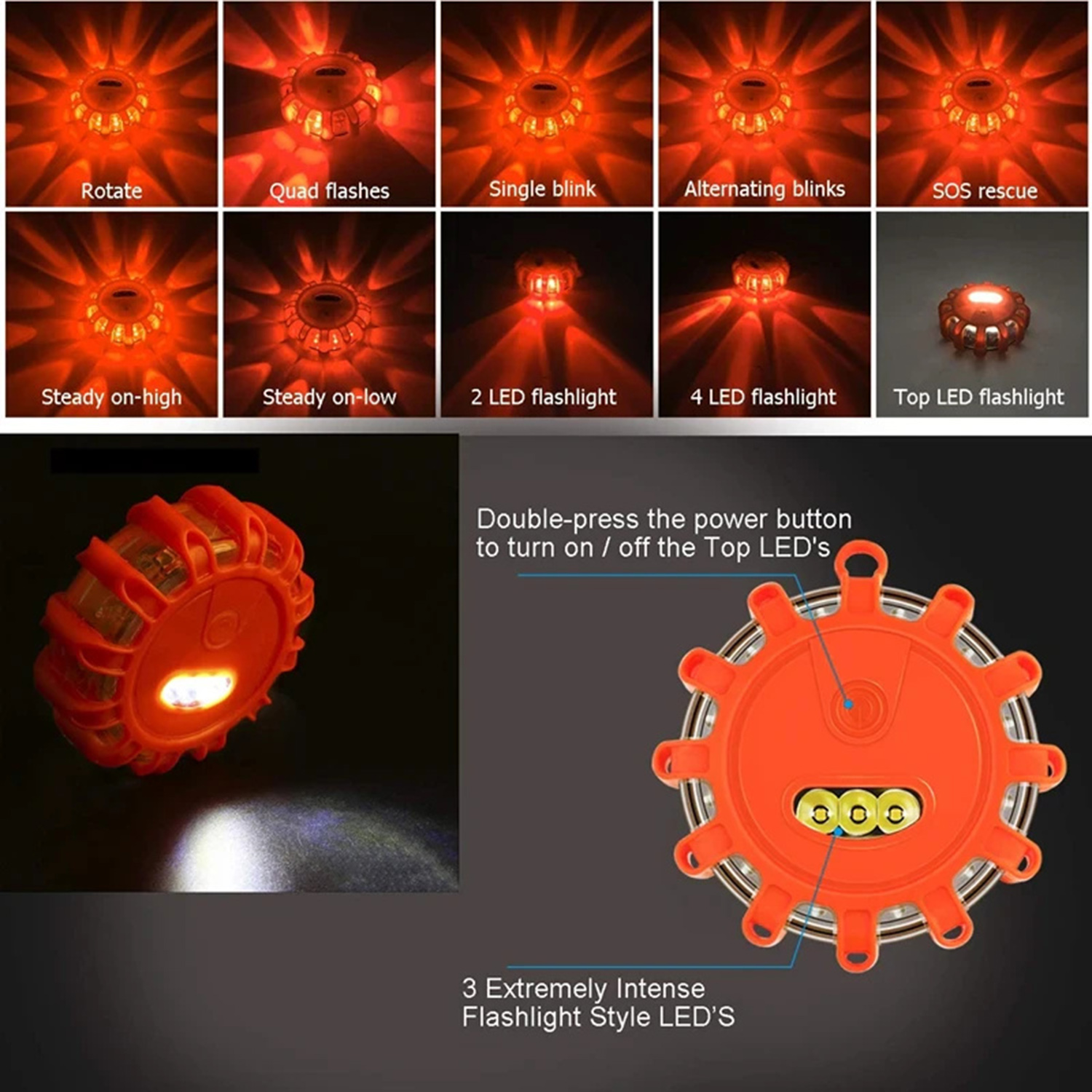 3PCS LED Road Flares Emergency - Signal Flare Kit recensie en prijs