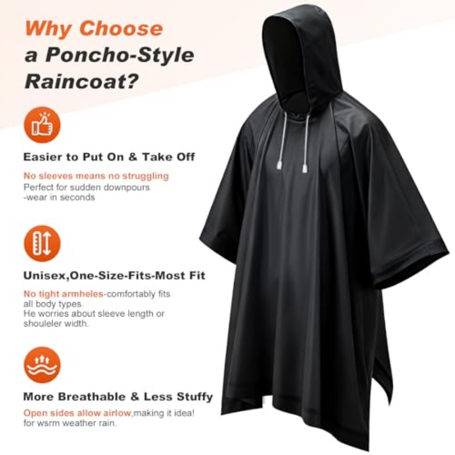 8 Pack Hooded Rain Ponchos for - Emergency Poncho Rain recensie en prijs