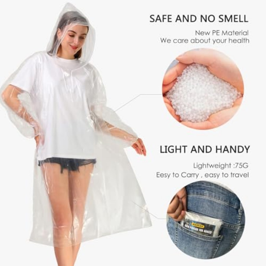 Disposable Rain Ponchos for Ad - Emergency Poncho Rain recensie en prijs
