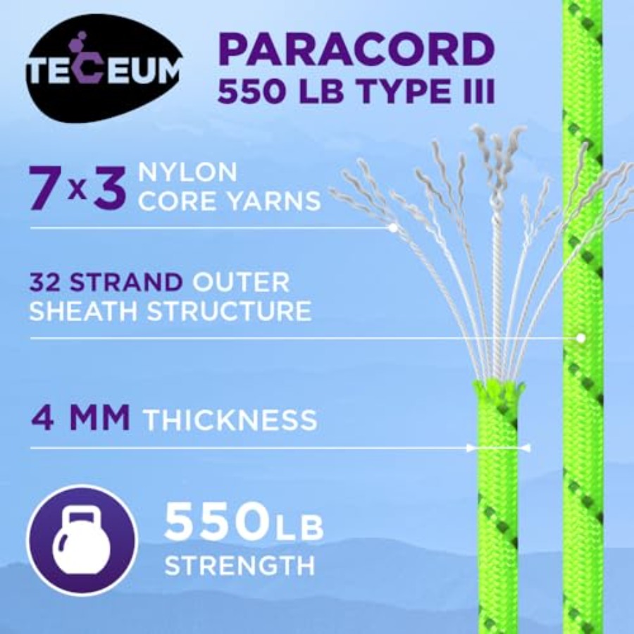 Reflective Paracord Rope 1000  - Para Cord 1000Ft recensie en prijs