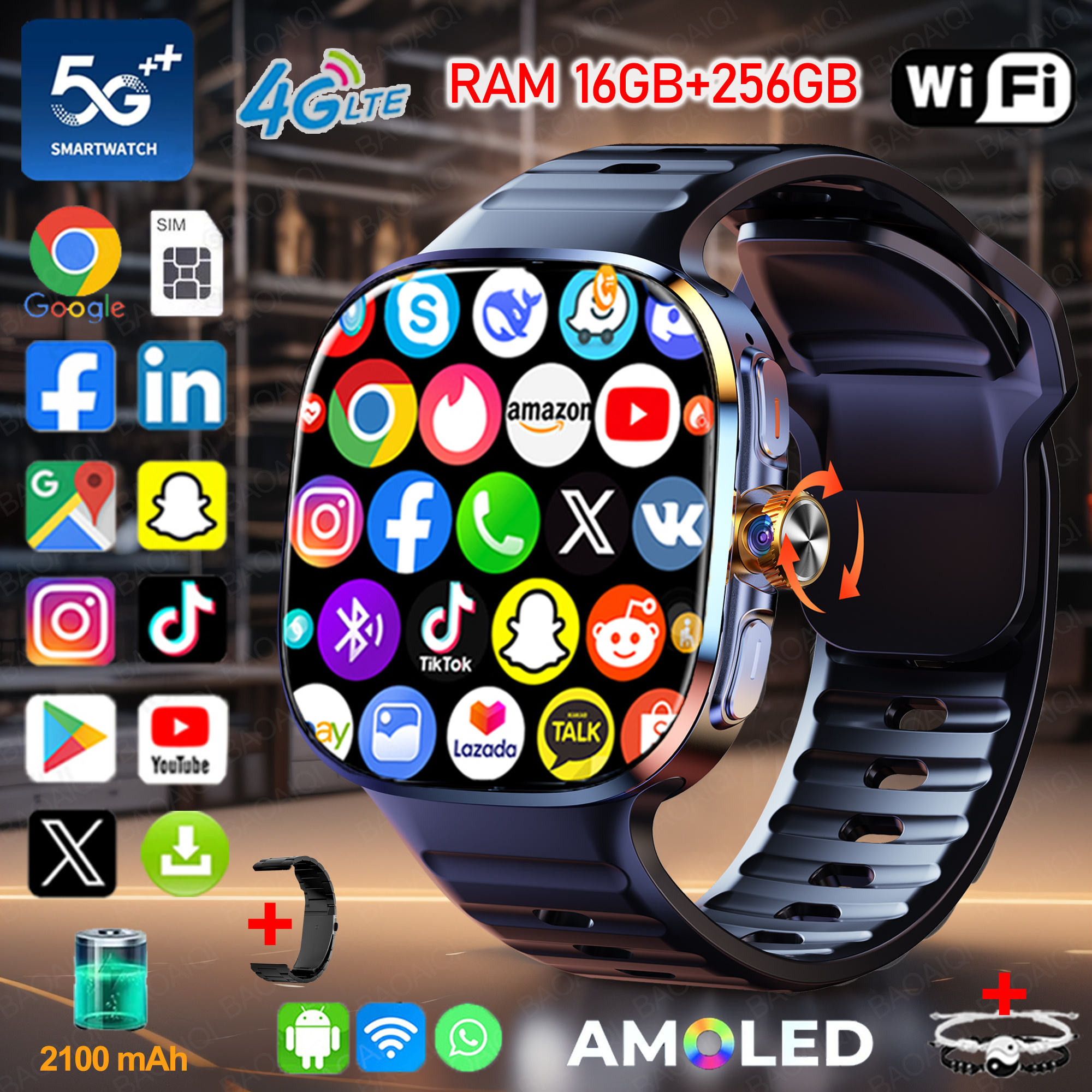 New Large Screen Smartwatch 4G - Compass Lensatic recensie en prijs