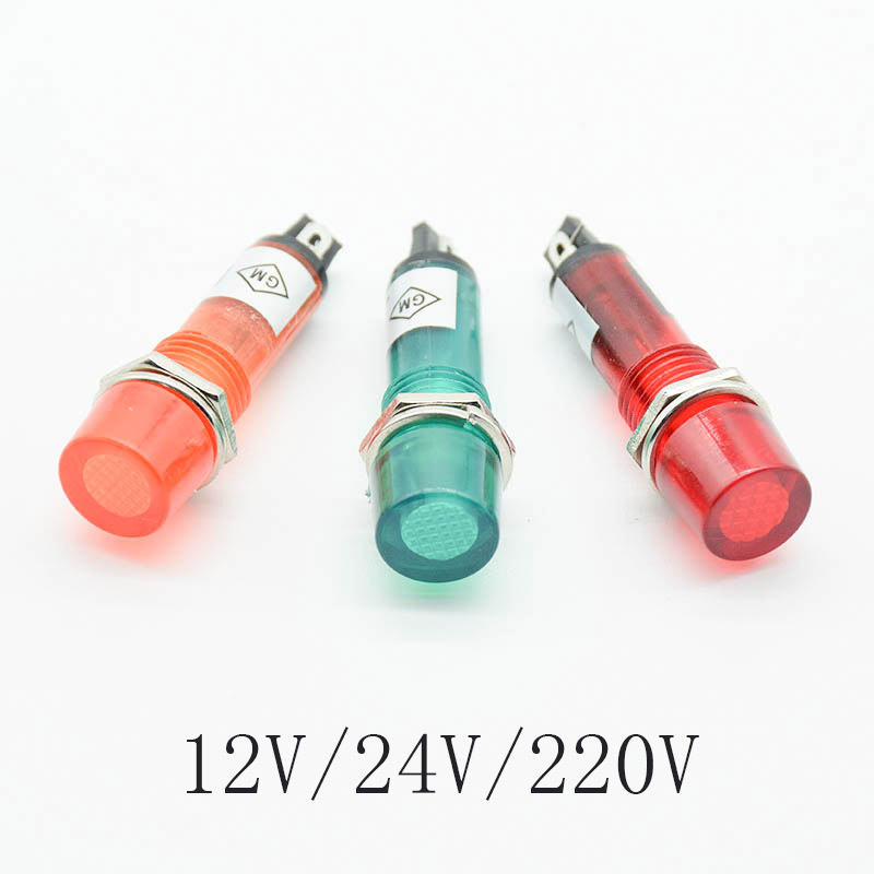 5Pcs 220V 12V 24V DC Mounting  - Signal Panel Orange recensie en prijs