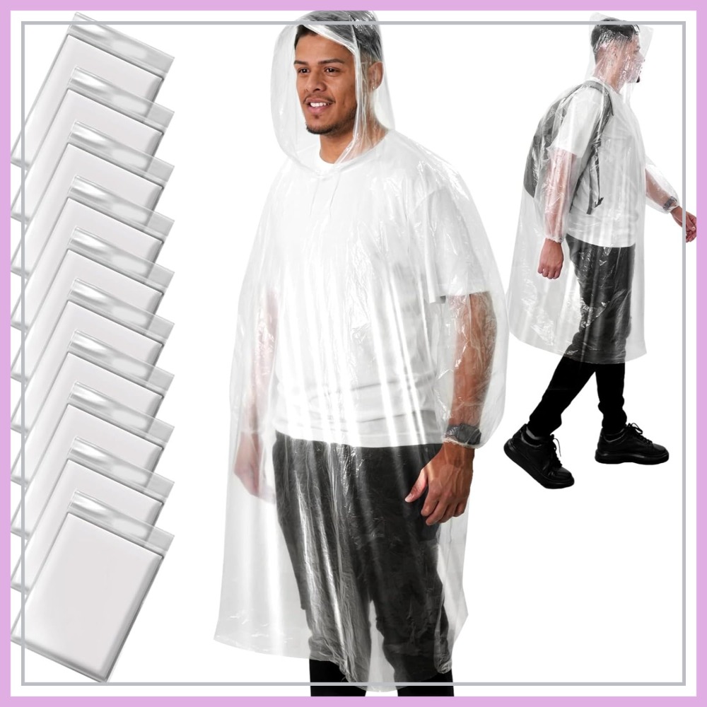 Disposable Rain Poncho for Adu - Emergency Poncho Rain recensie en prijs