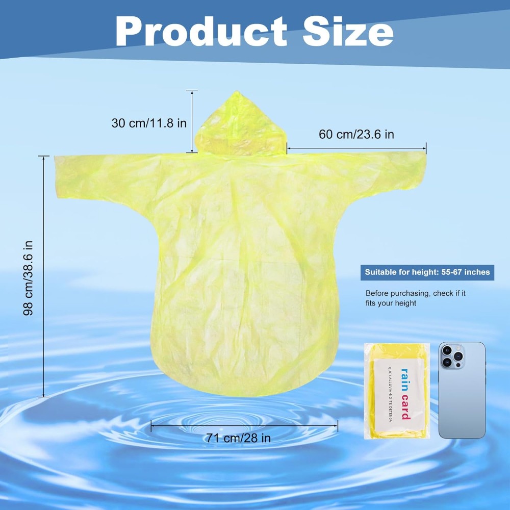 twoworld 30 Pcs Disposable Rai - Emergency Poncho Rain recensie en prijs