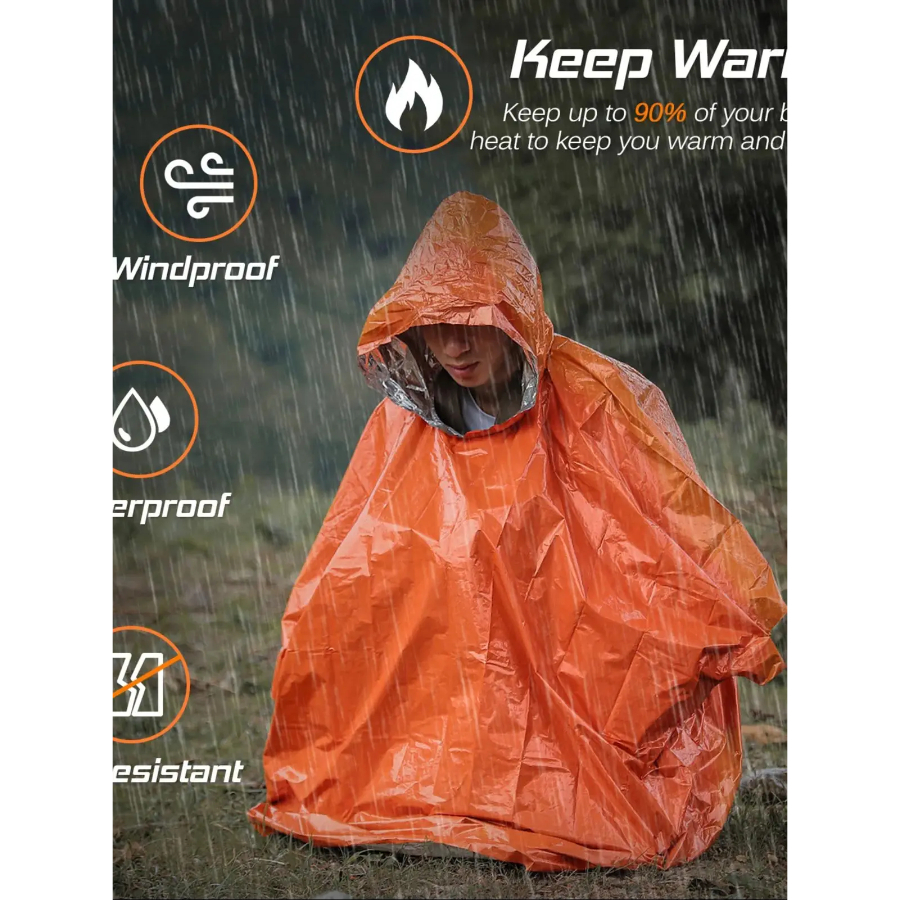 Emergency Rain Poncho Thermal  - Emergency Poncho Rain recensie en prijs
