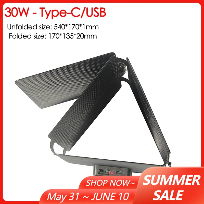 30W 60W Foldable Solar Panel B - Solar Emergency Charger recensie en prijs