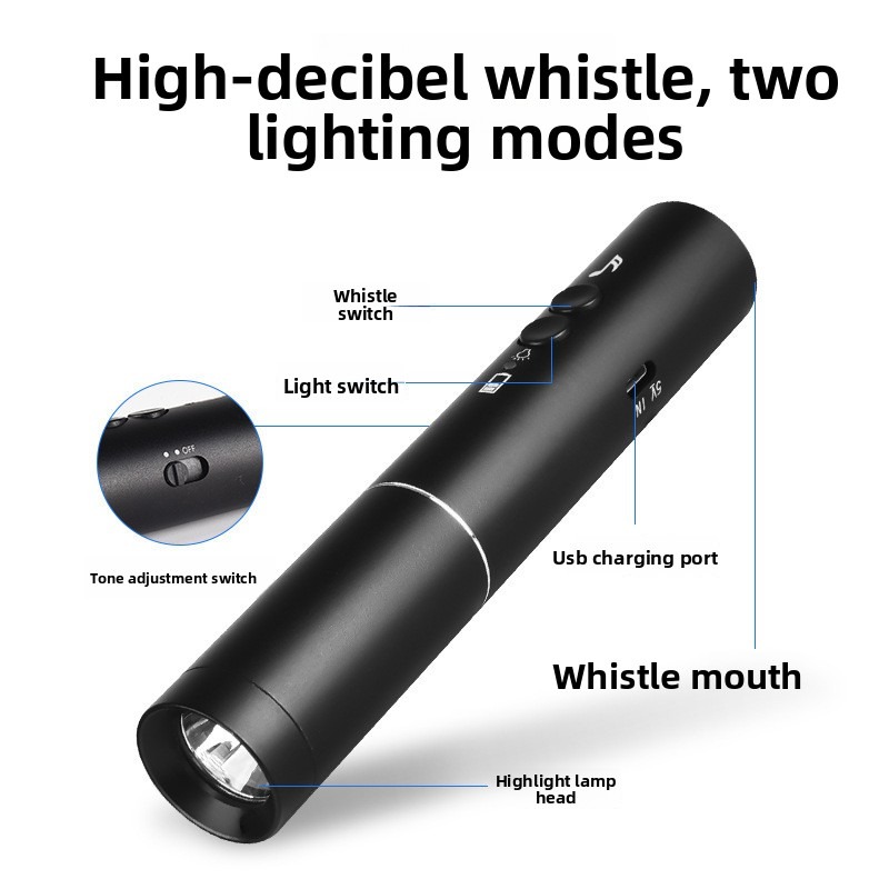 New LED Flashlight Electronic  - Emergency Whistle Loud recensie en prijs