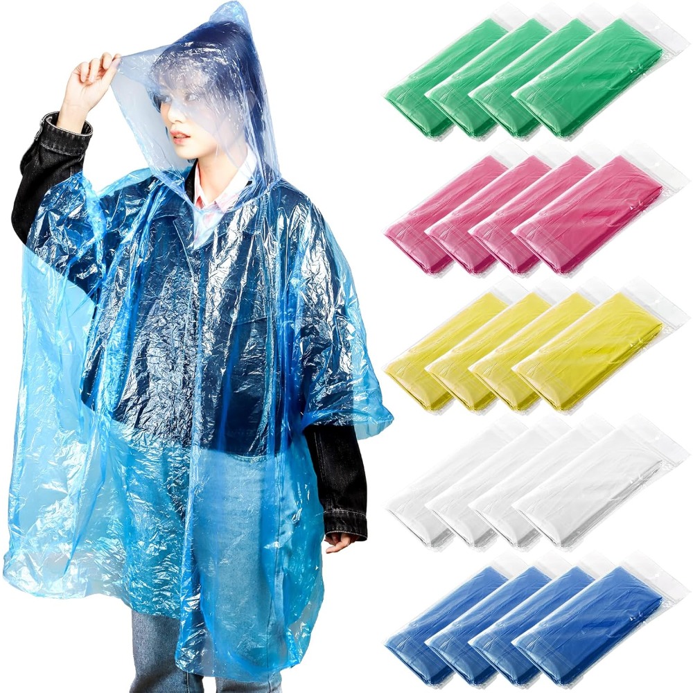 20 Pack Disposable Rain Poncho - Emergency Poncho Rain recensie en prijs