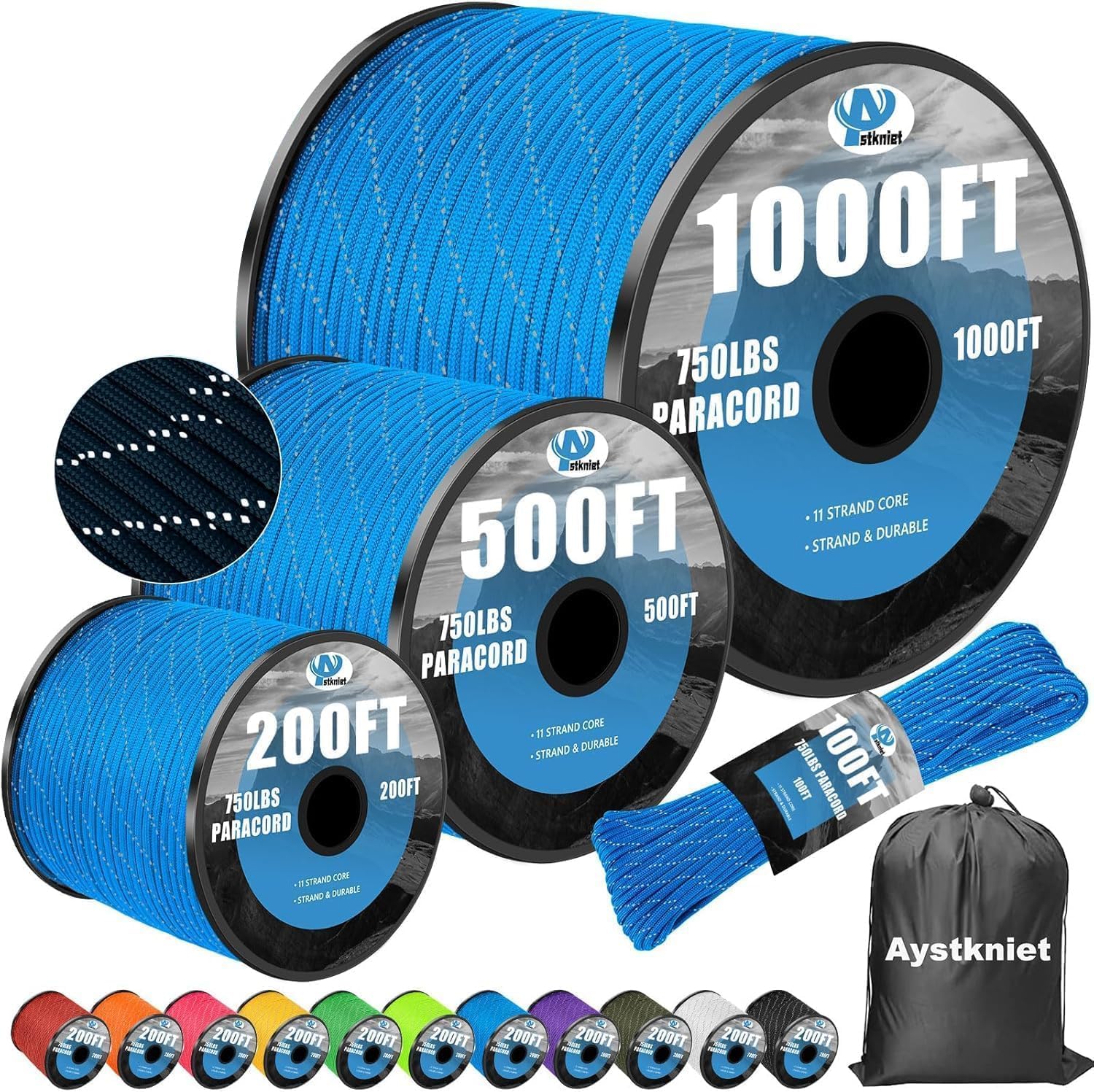 4mm Reflective Paracord Rope,  - Para Cord 1000Ft recensie en prijs