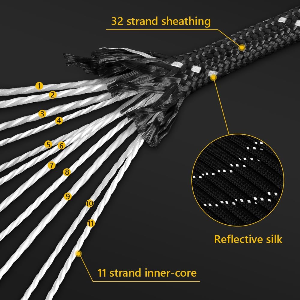 4mm Reflective Paracord Rope,  - Para Cord 1000Ft recensie en prijs