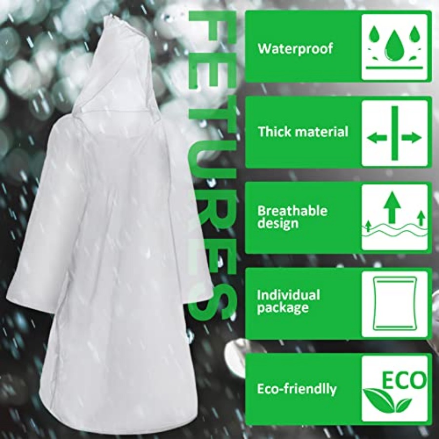 150 Pcs Disposable Rain Poncho - Emergency Poncho Rain recensie en prijs