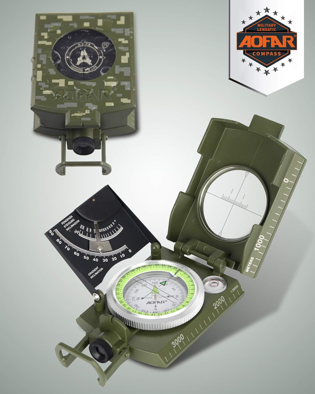 Military Compass for Hiking, L - Compass Lensatic recensie en prijs