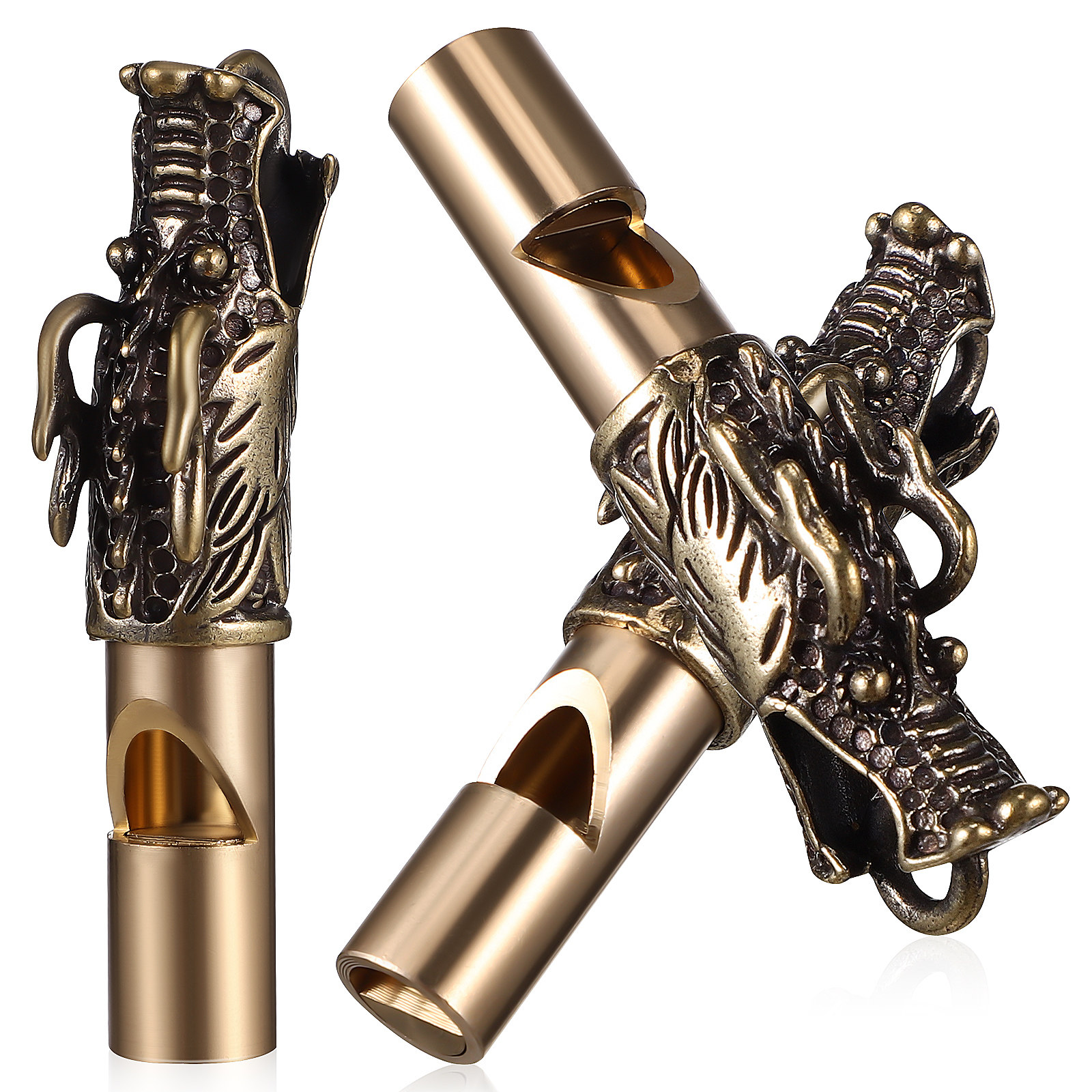 3Pcs Dragon Whistles Brass Vin - Emergency Whistle Loud recensie en prijs