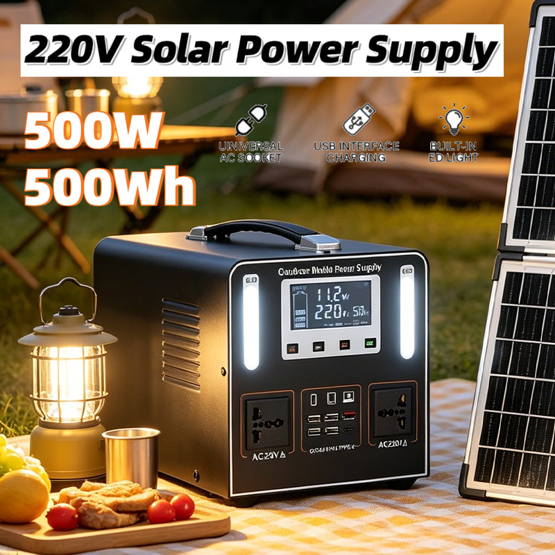 500W AC 220V Portable Power St - Solar Emergency Charger recensie en prijs