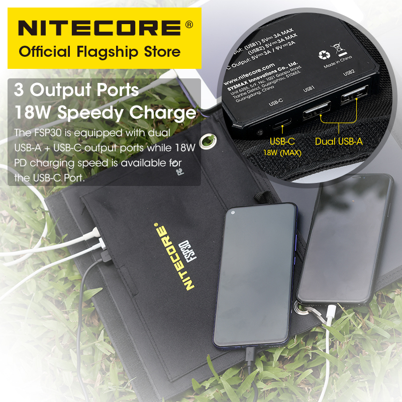 NITECORE FSP30 30W Portable So - Solar Emergency Charger recensie en prijs