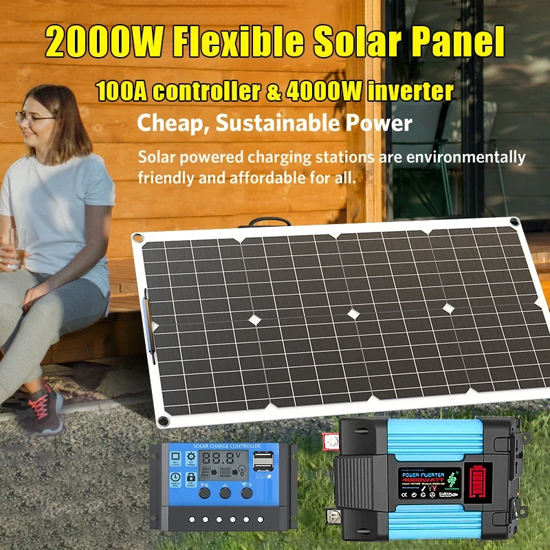 4000W Solar Panel Kit 12V To 1 - Solar Emergency Charger recensie en prijs